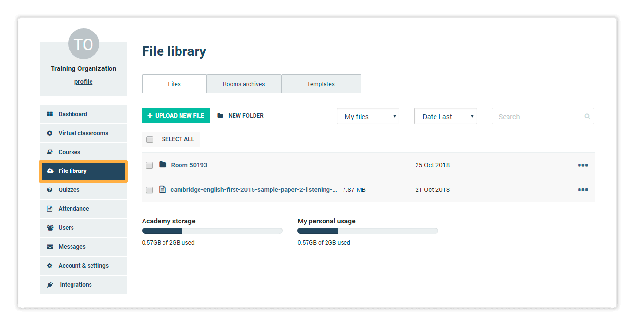 LMS File Library LMS File library location