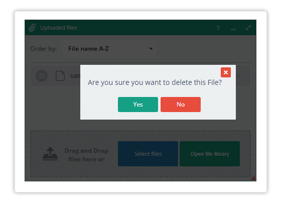 Virtual Classroom deleting a file Click Yes to delete the file or No to keep it