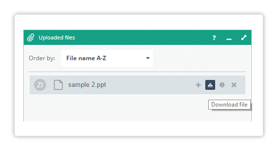 Virtual Classroom download file You and your students (if given the permission) can download every file which has been uploaded in the Virtual Classroom