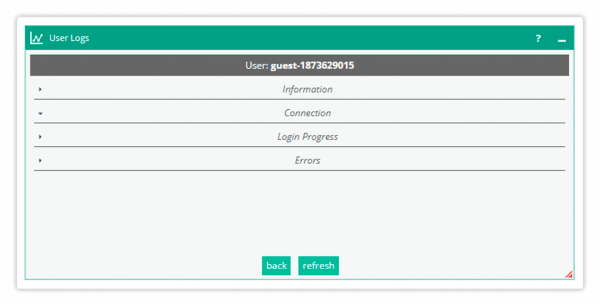 Additional information in the User Logs You can get additional details by expanding the menus in the User Logs