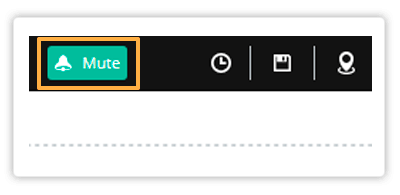 Mute Notifications The Mute button functionality mutes all sounds in the room