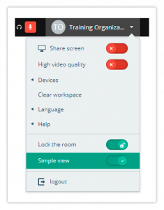 Simple view mode On/Off How to turn off/on the Simple View from the dropdown menu