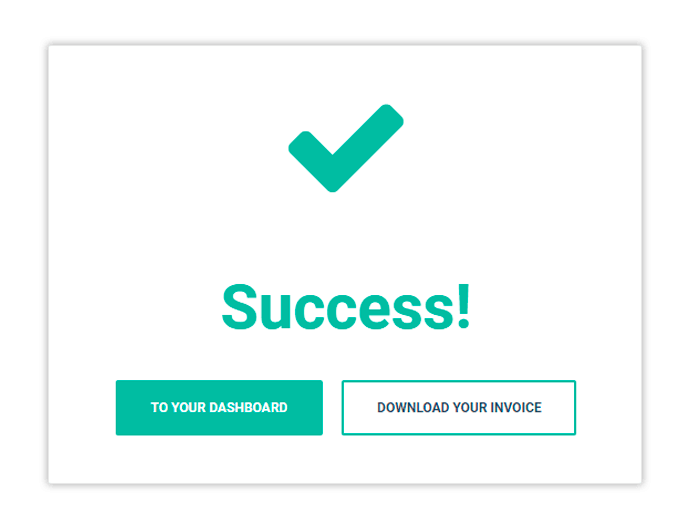 When the Upgrade is finished you will see a Success message