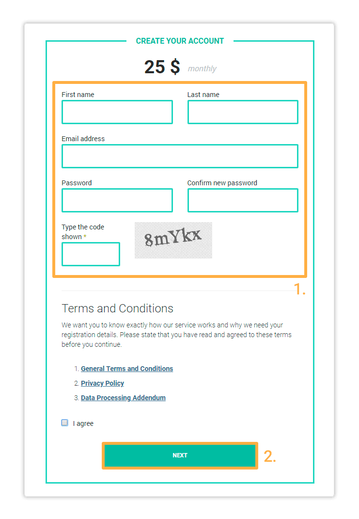 Input your details and click Next