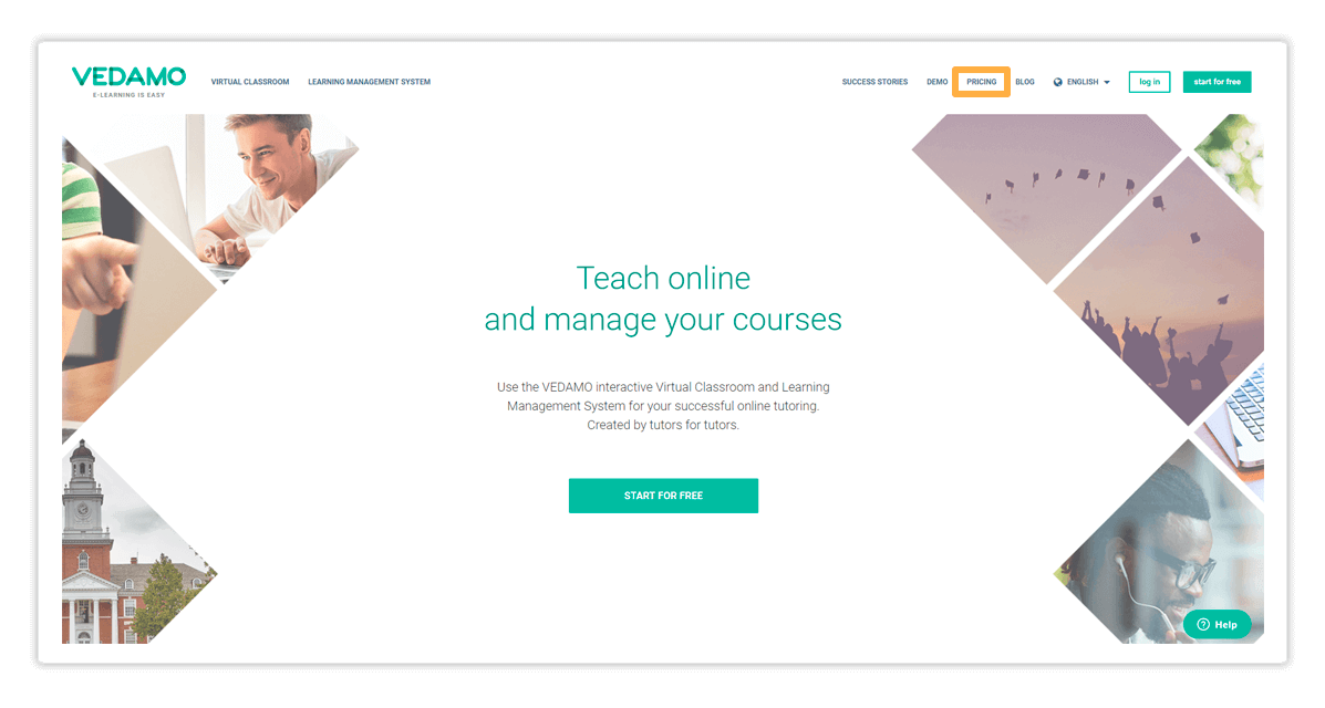 Click Pricing to proceed with your Premium Virtual Classroom Subscription