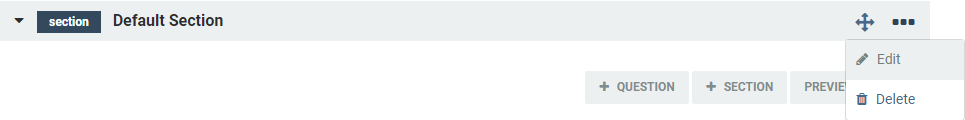 Changing the section's settings