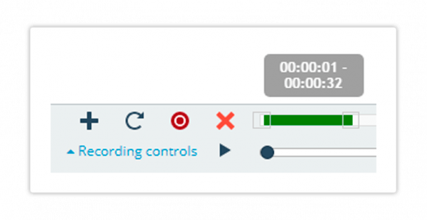 The recording controls will aid you in editing the recording accordingly
