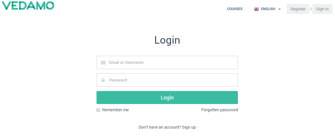 LMS Login VEDAMO Knowledge