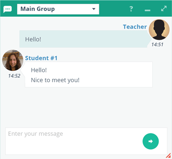 Vedamo internal chat