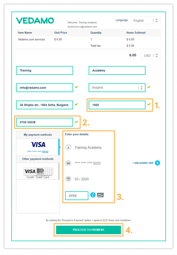 Virtual Classroom - Billing and Upgrade Click Continue to continue and finish with your purchase