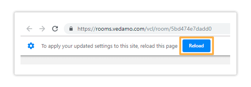 Reload Vedamo web page