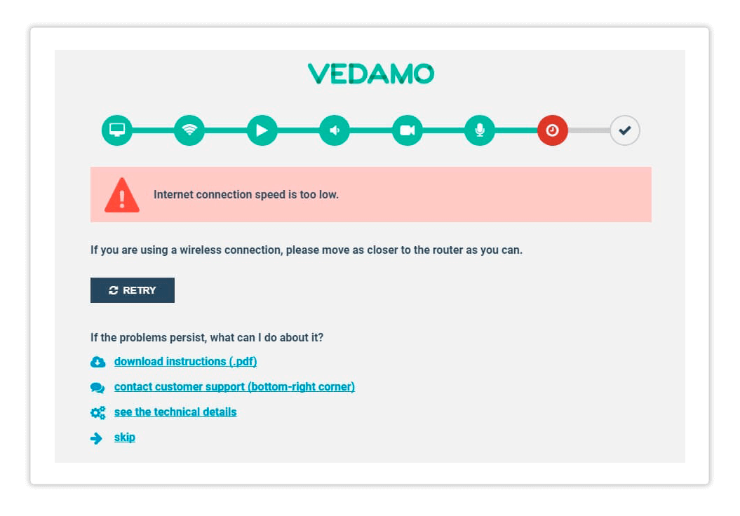 If your connection speed is too low try moving to the route as close as possible.