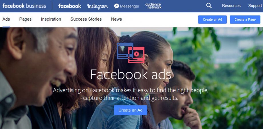Facebook ads - screen