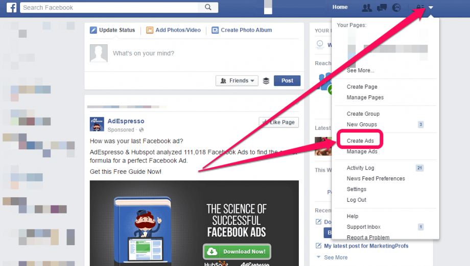Create a separate ad campaign - Facebook ad manager