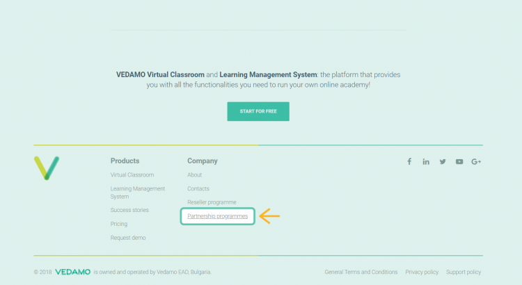 Vedamo partnership programmes