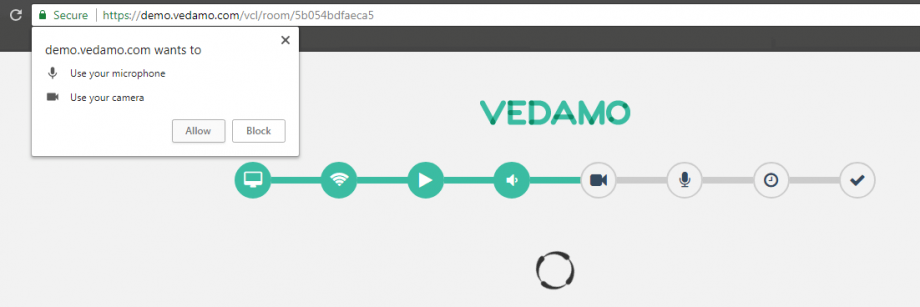Vedamo System Check Vedamo built-in system check