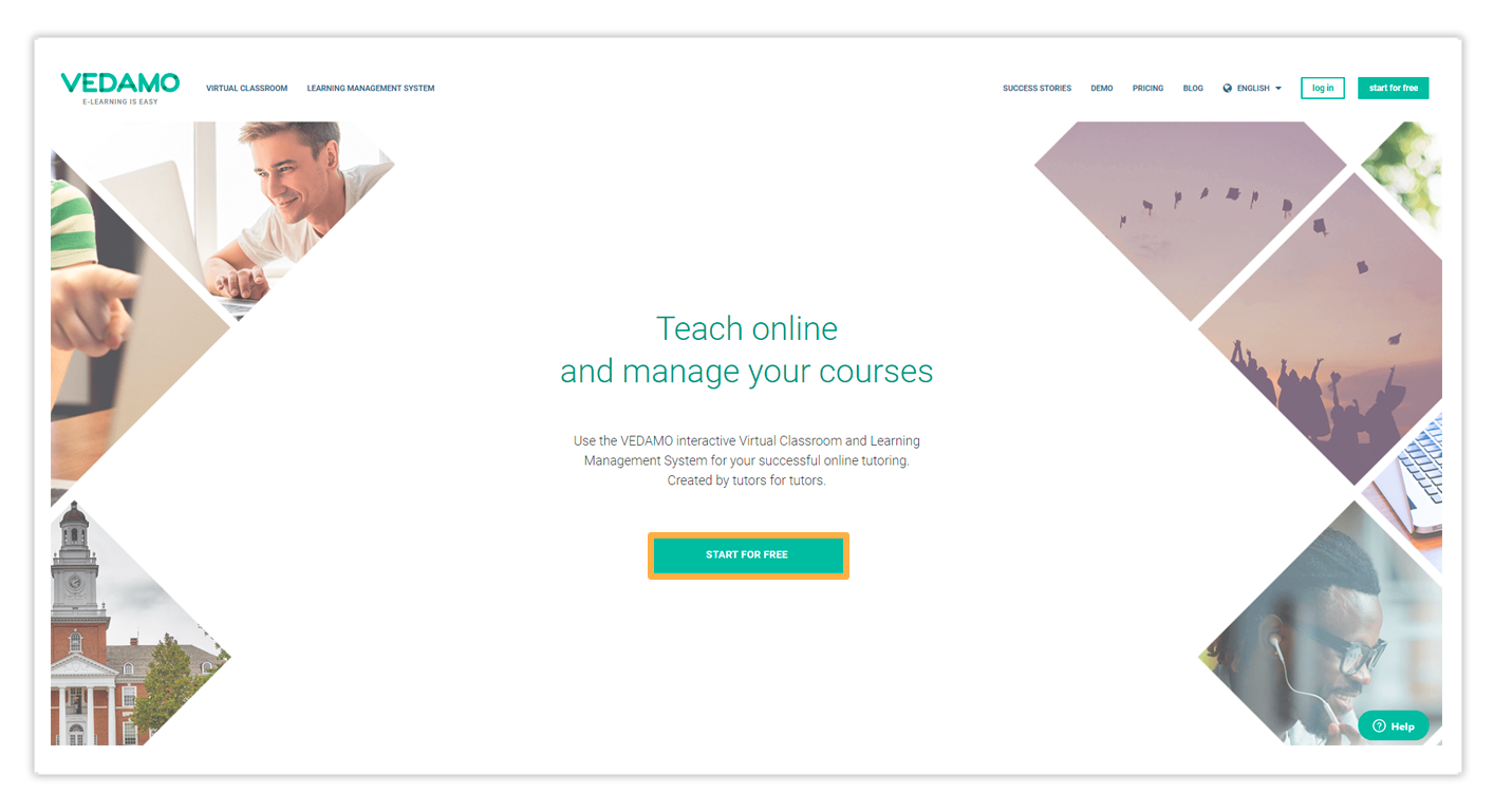 free virtual classroom - Start for free free virtual classroom: Subscribe for the Vedamo Virtual Classroom via the Start for free button