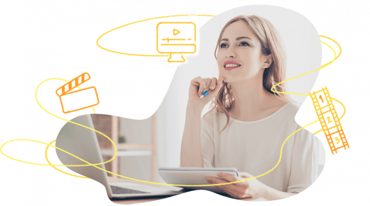 Invest time in script writing to create engaging videos for online training An image of a teacher with laptop in the context of how to create engaging videos for online training