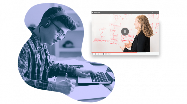 What is the difference between online tutoring and live online tutoring? An image of students with laptop in the context of what is the difference between online tutoring and live online tutoring
