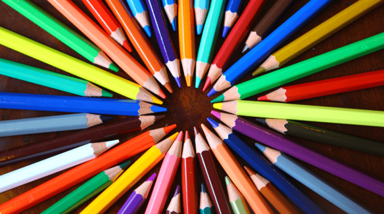 An image of pencils in the context of different ideas for using color coding in the virtual classroom