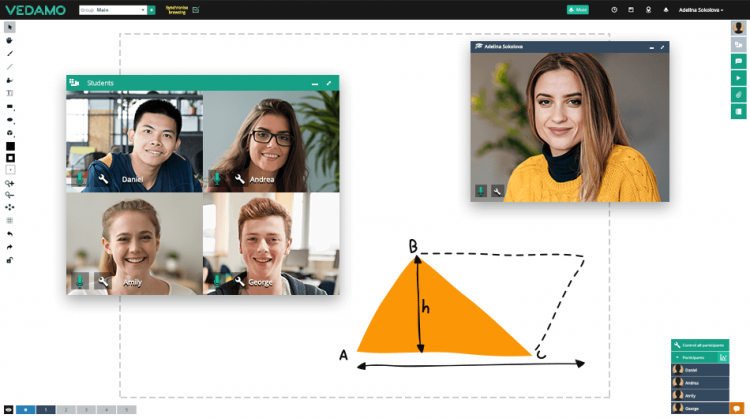 Screenshot of virtual classroom session in the context of popular topics when tutor online generation z and alpha