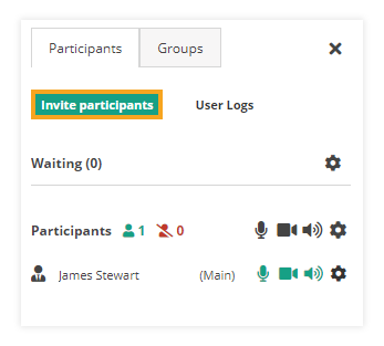 How do I invite participants to the virtual classroom? Invite participants from inside the room