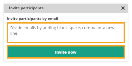 How do I invite participants to the virtual classroom? Invite participants box