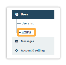 The groups submenu will allow you to enroll whole groups of participants