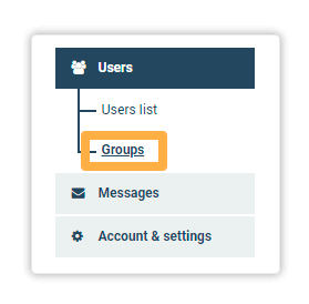 Use Groups to enroll groups of users The groups submenu will allow you to enroll whole groups of participants