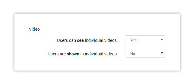 Virtual classroom advanced settings: Video settings Virtual classroom advanced settings: Video settings