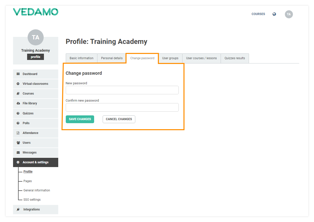 You can change your password whenever you desire to Profile settings: You can change your password whenever you desire