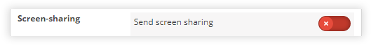 Cancel user's screen will end the screen sharing option Clicking "Send screen sharing '" will stop the screen share as the slider turns red