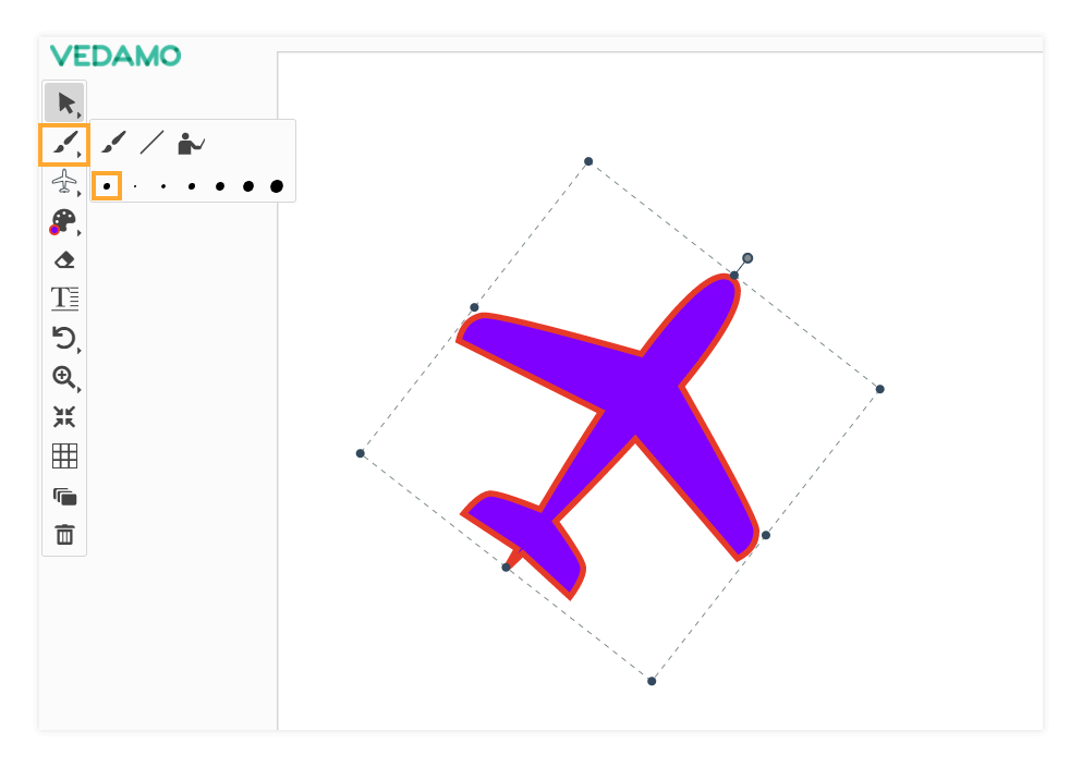Virtual Classroom Online Whiteboard Tools: Change the colors of the objects on the whiteboard