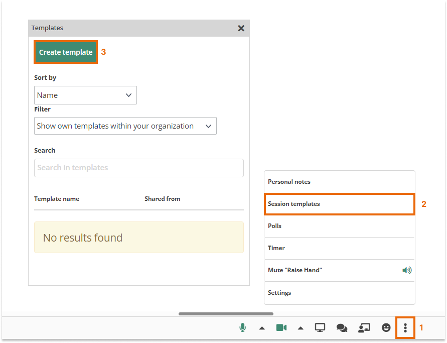 Virtual Classroom Templates: Create a template Virtual Classroom Templates: Creating a template