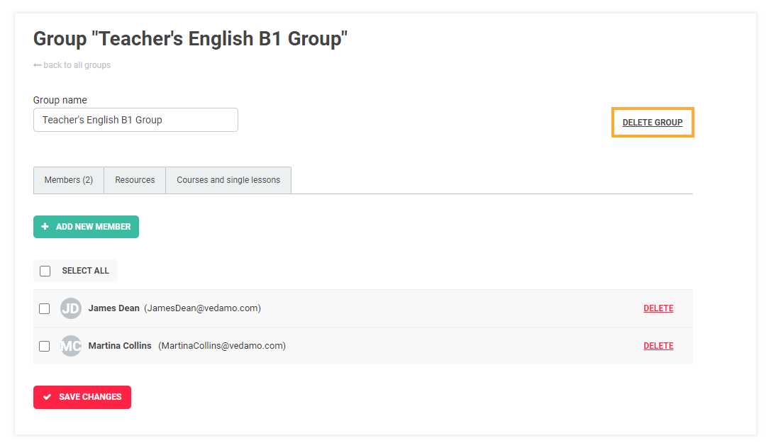 LMS User Groups: Once you have deleted a group, restoring it is no longer possible.