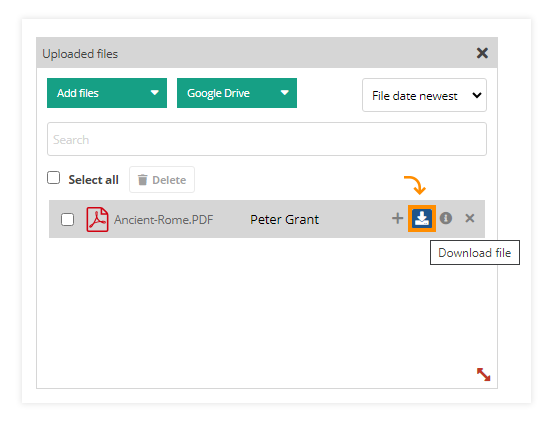 Virtual Classroom File Library: You and your students (if given permission) can download every file which has been uploaded in the Virtual Classroom