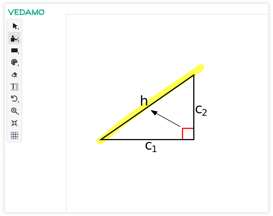 Virtual Classroom Online Whiteboard Tools: Draw your participants' attention to a specific object on the whiteboard by using the Pointer tool