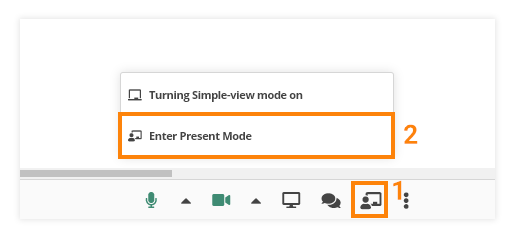 Virtual Classroom Presentation mode: How to enable Presentation mode