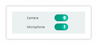Camera and Microphone devices Choose whether or nor to use your computer's devices