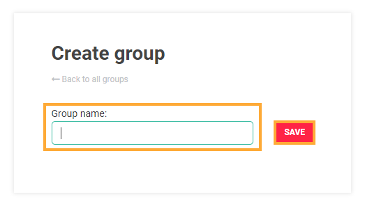 LMS User Groups: Choose a name and create the group