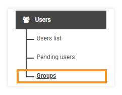 Add participants in your LMS course: The groups submenu will allow you to enroll whole groups of participants