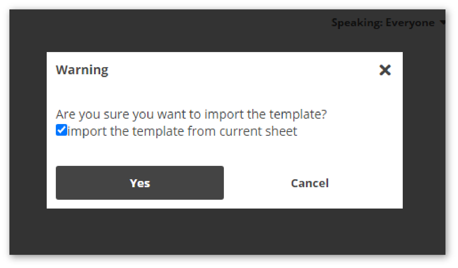 Virtual Classroom Templates: Import feature