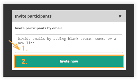 Participant Controls in the Virtual Classroom: Invite participants by email Participant Controls in the Virtual Classroom: Invite participants by email