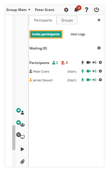 Participant Controls in the Virtual Classroom: Invite Participants