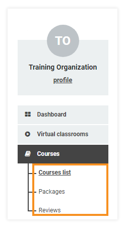 Courses and Courses list LMS Course Creation: Navigate to the Courses list to view and edit all courses