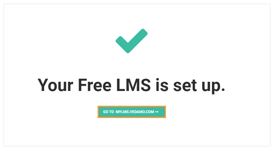 Free LMS Registration - Start for free: Set up screen