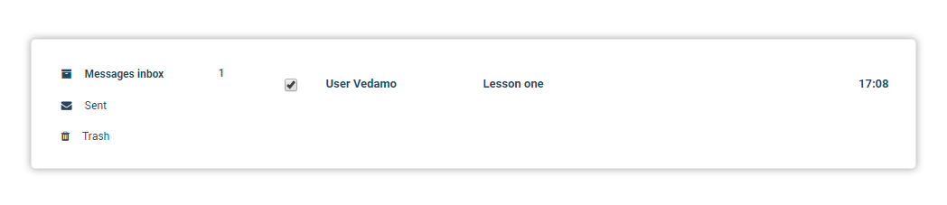 LMS Messaging System Message received