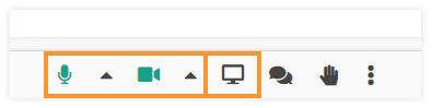 Quick Camera and Microphone Settings access Virtual Classroom Notifications and Permissions: Quick Camera and Microphone Settings access as well as screen share toggle