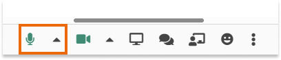 Virtual Classroom Functional Windows: Microphone buttons