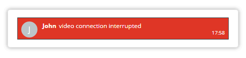 Notifications and Permissions in the Virtual Classroom Notification when a in the Virtual Classroom when participant switches off his/her camera